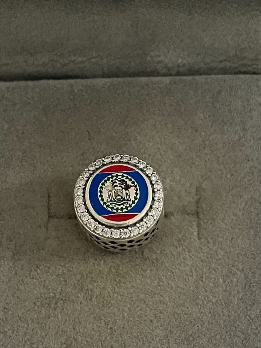 Pandora belize Flag Charm Bead